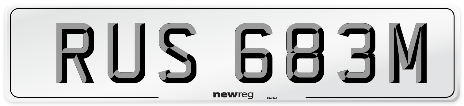 RUS 683M Number Plate from New Reg